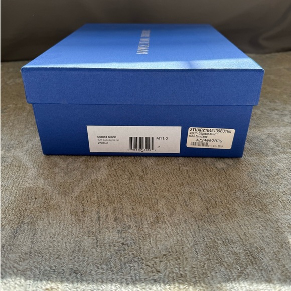 STUART WEITZMAN Size 11 Nudist Disco High Heel Sandal in Buff Blush Caviar - Picture 2 of 12